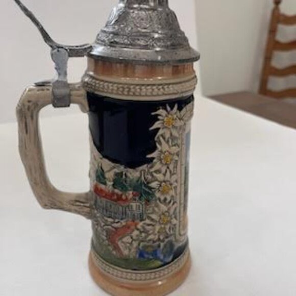 Original Gerzit Gerz Handmade West Germany Cobal Beer Stein October Fest - Picture 3 of 11